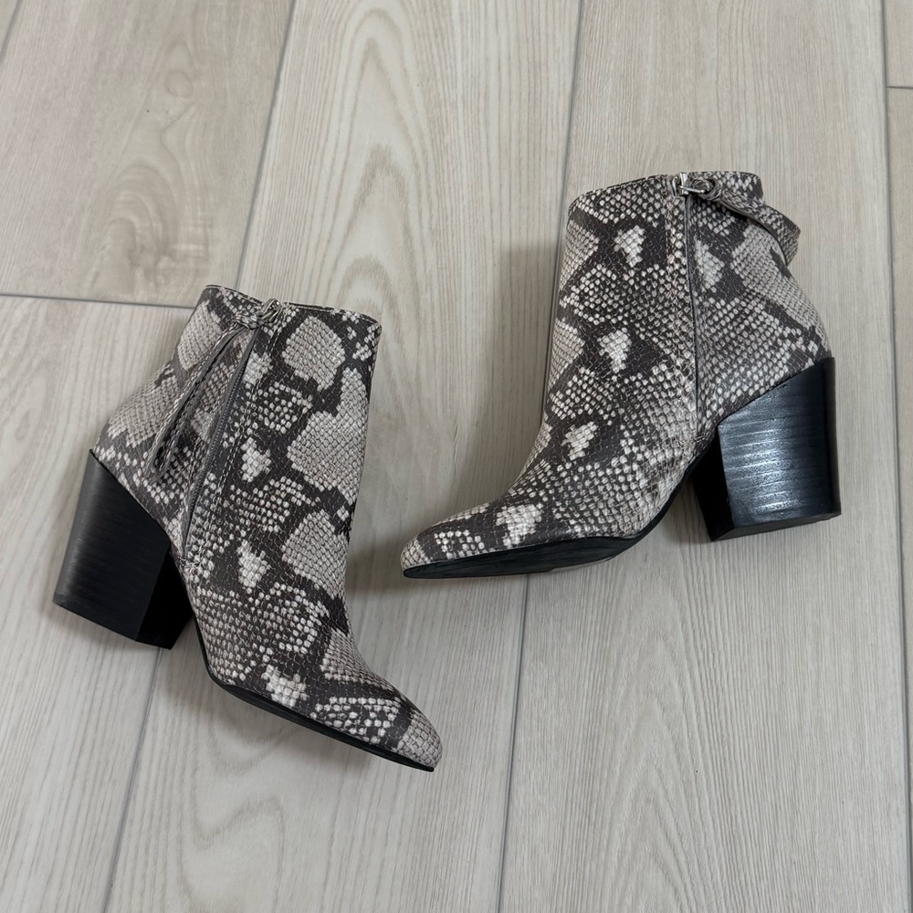 Snakeskin Booties